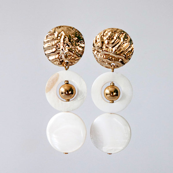 Two Pearl Rings Earrings