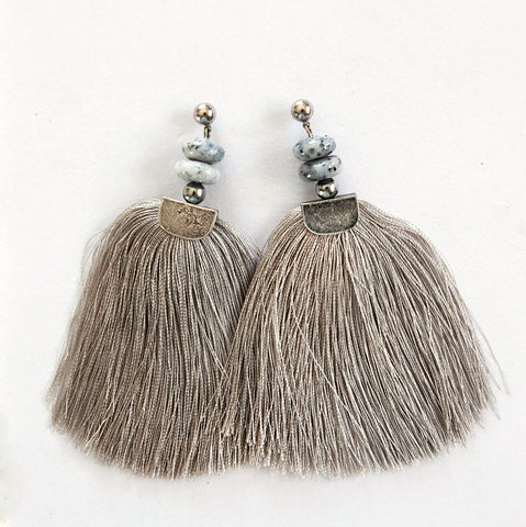 Silver Tassels Earrings