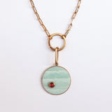Breeze Charm Necklace in light blue