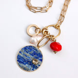 Breeze Charm Necklace in navy
