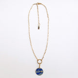 Breeze Charm Necklace in navy