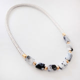 Dendritic Agate Necklace in white