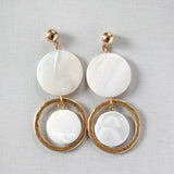 Two Pearl Ring Earrings
